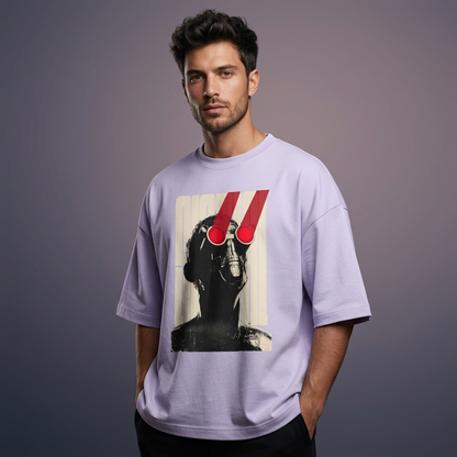 Cyber Vision Oversized T-Shirt lavender
