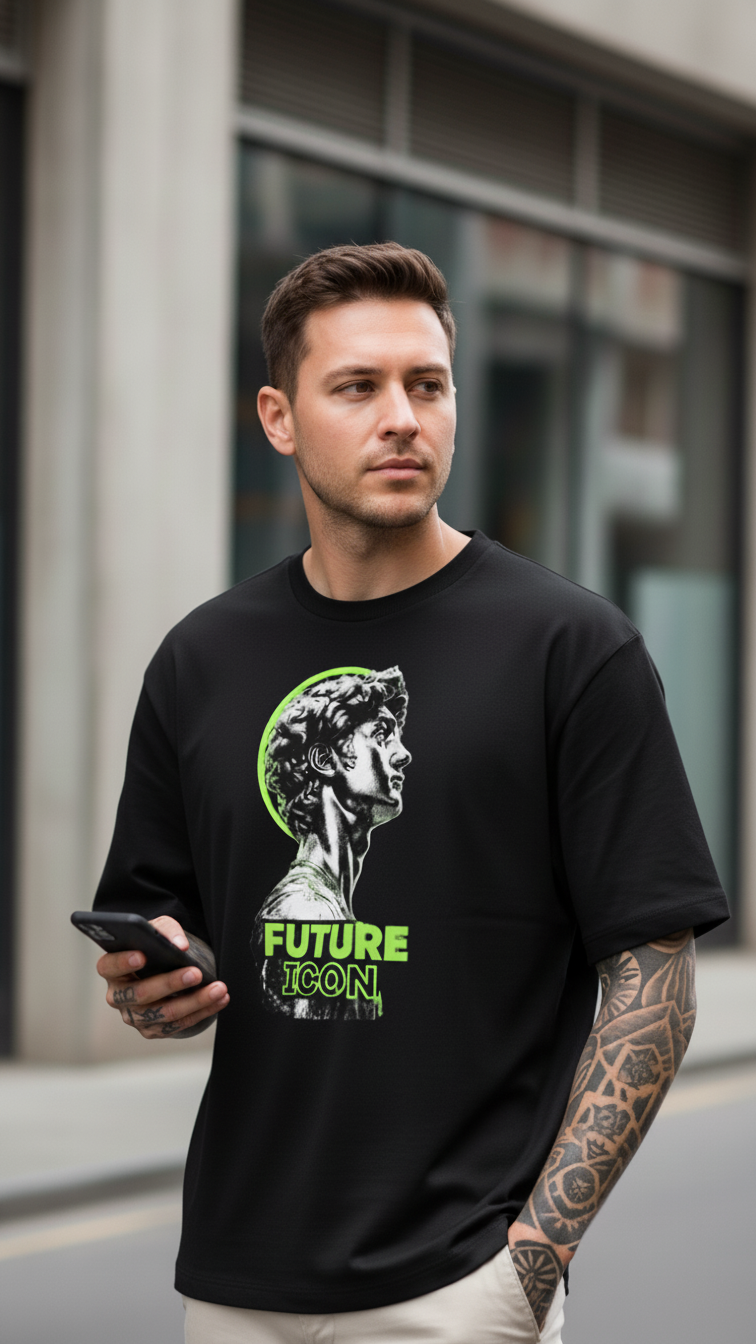 FUTURE ICON OVERSIZED TSHIRT STAYRAW BLACK