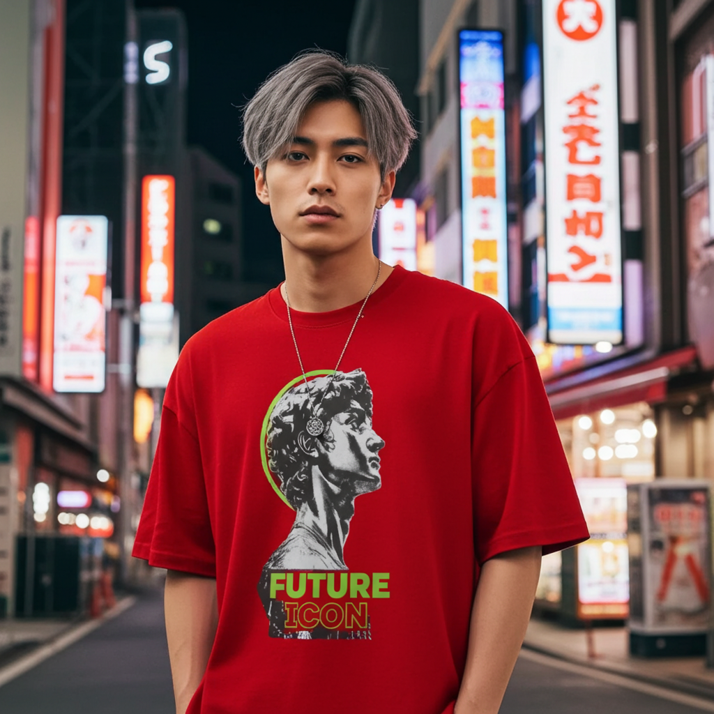 FUTURE ICON OVERSIZED TSHIRT STAYRAW RED
