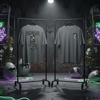 Honor graphic back print t-shirt GREY