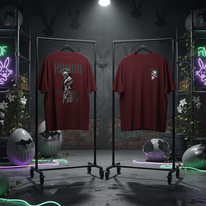 Spartan back print RED tee