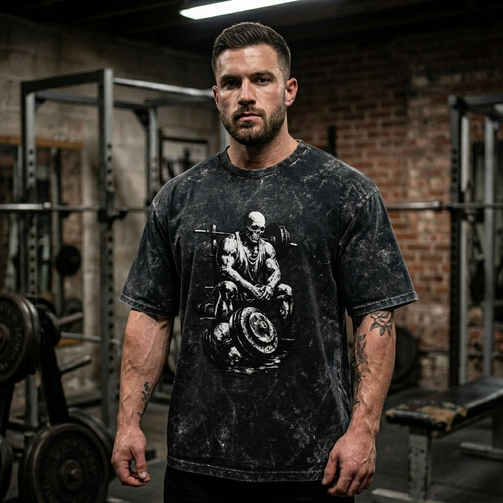 Anatomy of Hustle Gym Skull Oversized Tee