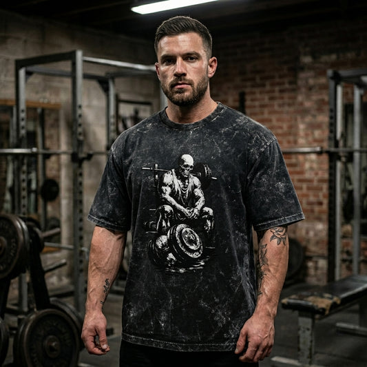 Anatomy of Hustle Gym Skull Oversized Tee