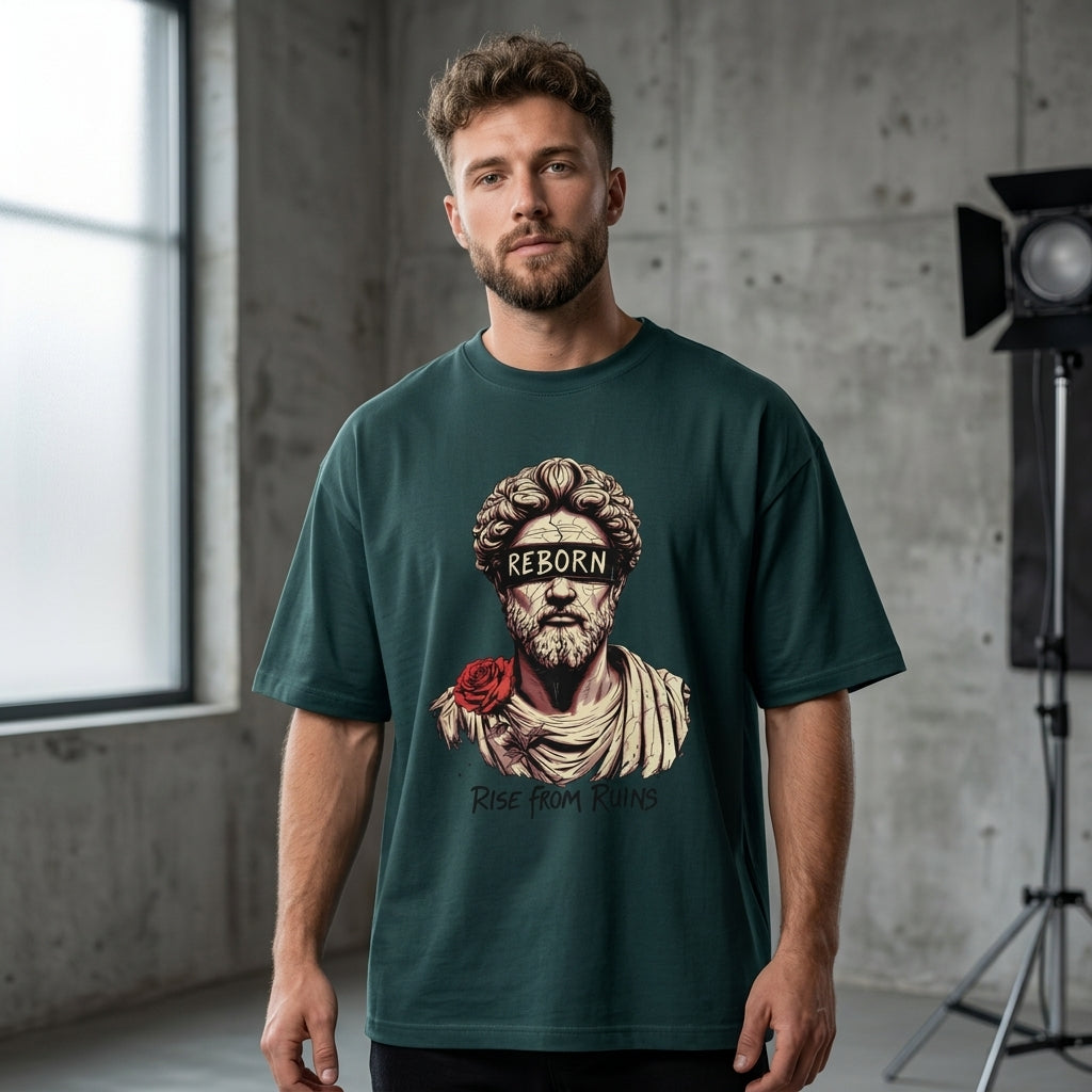 Reborn – Rise From Ruins Graphic Oversized T-Shirt