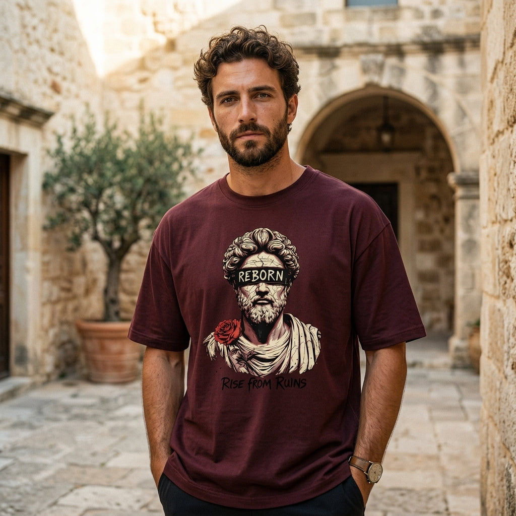 Reborn – Rise From Ruins Graphic Oversized T-Shirt