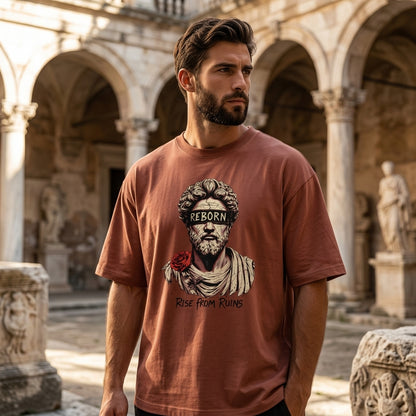 Reborn – Rise From Ruins Graphic Oversized T-Shirt