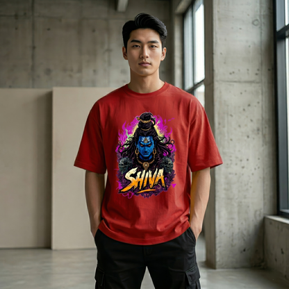 RED Streetwear Shiva design on oversized t-shirt